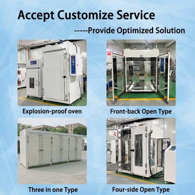 Сушильная печь промышленного назначения 1000 л SUS304, макс. 500°C для обработки химикатов